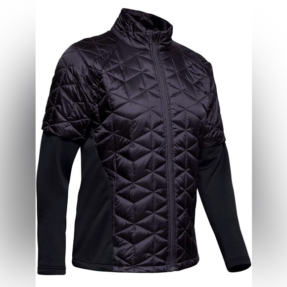 Under Armour Women's ColdGear Reactor Hybrid Jacket - NWT - Purple/Black - Picture 1 of 9